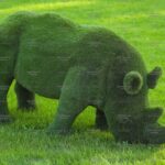 Топиари носорог, пасется - газон Eco