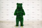 Топиари медведь с кашпо, h=190см, газон Deluxe Green