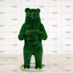 Топиари медведь с кашпо, h=190см, газон Deluxe Green