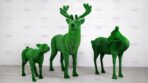 Топиари композиция семья олени Вудс - газон Есо+Deluxe Green
