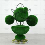 Топиари композиция шары на вазоне - газон Premium