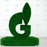 Топиари стела ГАЗПРОМ, h=180см - газон Premium