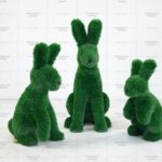 Топиари композиция зайцы, 3шт. - газон Deluxe Green
