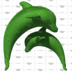 Топиари композиция дельфины, 2шт - газон Eco