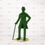 Топиари джентельмен во фраке и цилиндре  с тростью, h=235 см газон Eco